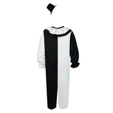 Kids Movie Terrifier 2 Art the Clown Outfits Black And White Jumpsuit Cosplay Costume Halloween Carnival Suit
